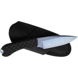 Couteau Bradford Knives Guardian 3 Lame Acier AEB-L Blue PVD Manche G10 Noir Etui Cuir BRAD3FE001PA