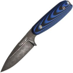 Couteau Bradford Knives Guardian 3.5 Lame Acier N690 Manche Micarta Noir Bleu Etui Cuir BRAD35S113N