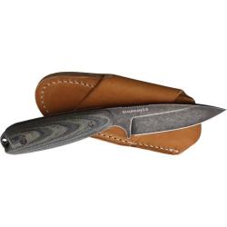 Couteau Bradford Knives Guardian 3.5 Lame Acier N690 Manche Micarta Noir Etui Cuir USA BRAD35S109N