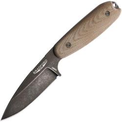 Couteau Bradford Knives Guardian 3.5 Lame Acier N690 Manche Micarta Naturel Etui Cuir BRAD35S104N
