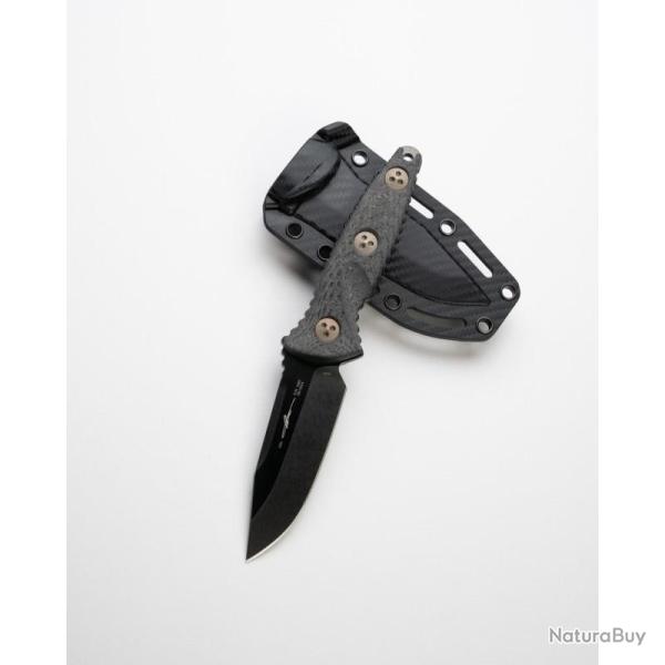 Couteau Microtech SOCOM Alpha Mini S/E DLC Acier Inox Manche Carbone Kydex Made USA MCT113M1DLCCFS