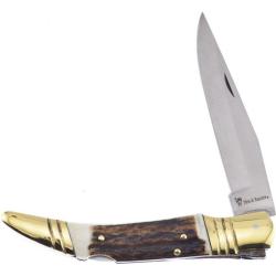 Couteau de Poche Hen & Rooster Lockback Lame 1.4116 Clip 9,86 cm Manche Bois de Cerf HRI50445