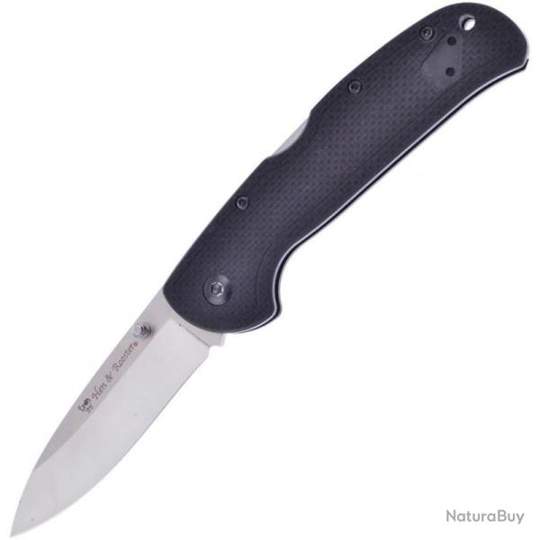 Couteau Pliant Hen & Rooster Lockback Lame D2 7,32 cm G10 noir Thumb Stud Clip HRI180BG10