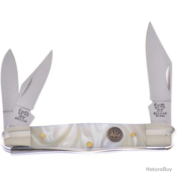Couteau de Poche Hen & Rooster Whittler Lames 1.4116 Manche Synth�tique Cracked Ice HRI123CI