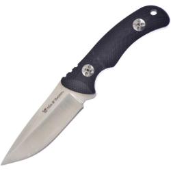 Couteau Fixe Hen & Rooster HRI01BG10 Lame Inox Satin 8,89 cm Manche G10 Noir &Eacute;tui Plastique Moul&eacute;