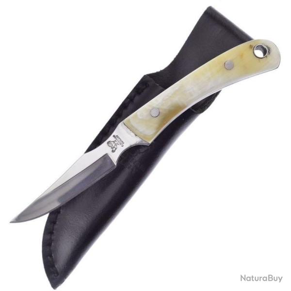 Couteau Fixe Hen & Rooster Caper Lame Acier 440 Manche Corne de boeuf �tui Cuir HR5025OX
