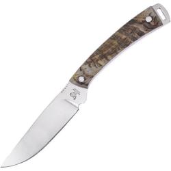 Couteau Hen & Rooster Small Hunter Lame Acier 440 Drop Point Manche Corne de b&eacute;lier &Eacute;tui HR5019RH