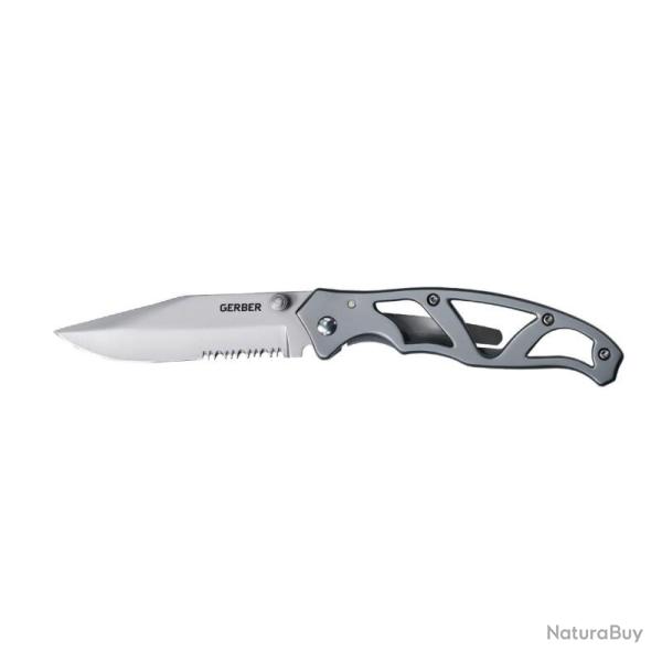 Couteau Gerber Paraframe II Lame Inox Crant� 8,89 cm Manche Squelette G8447