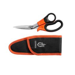 Ciseaux Camp Gerber Vital Shear Lame Inox Crant&eacute;e Manche Caoutchouc Orange &Eacute;tui G2747