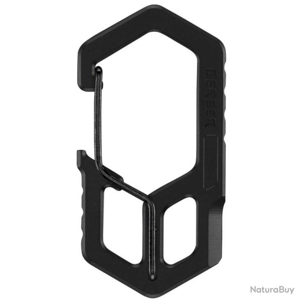 Outil Porte-Cl�s Gerber Carabiner Inox Noir TSA 3 Fonctions G1075355