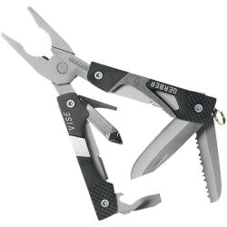 Multi-Outil Gerber Vise Pocket Tool Lame 2Cr13 Manche Aluminium Noir G0021