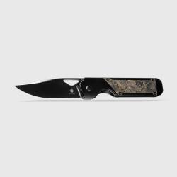 Couteau Kizer Militaw Lame Acier S45VN Manche Titane Carbone Framelock KI3634A3