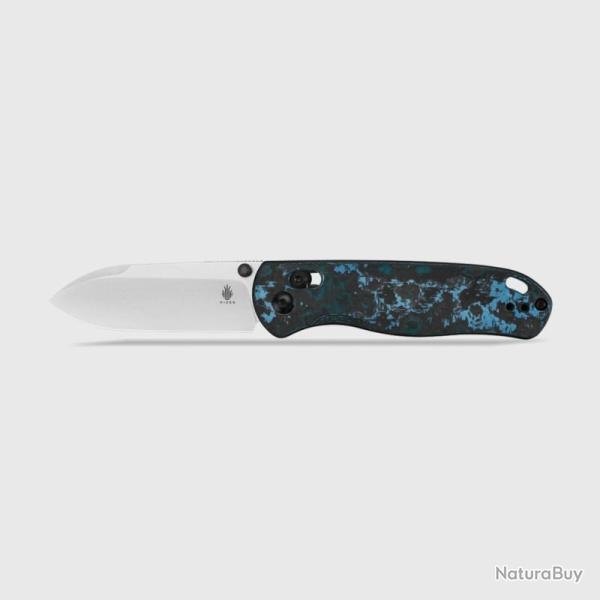 Couteau Kizer Drop Bear Lame Acier Elmax Manche Carbone Clutch Lock KI3619A2