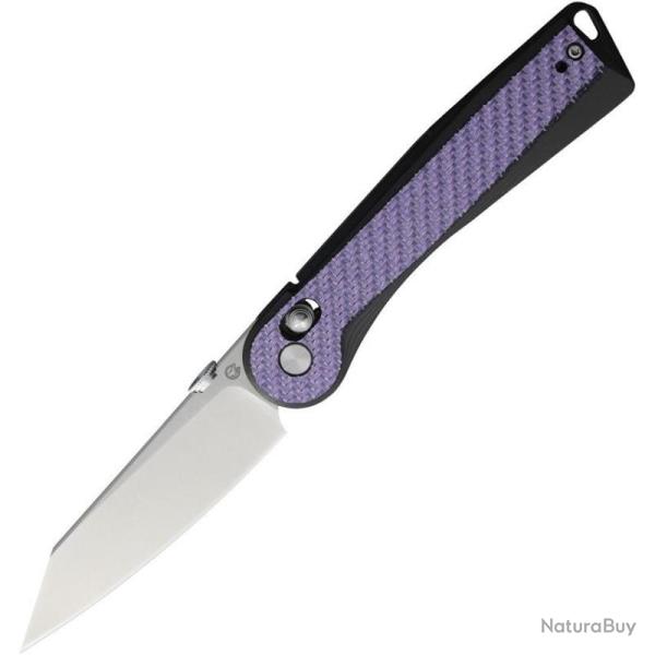 Couteau Rapax Trek Lame Acier VG-10 Manche G10 Noir Carbone Violet Crossbar Lock MK0042CFPL