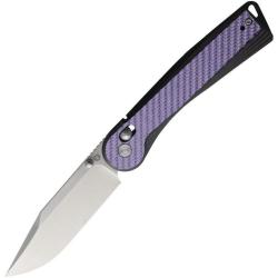 Couteau Rapax Trek Lame Acier VG-10 Manche G10 Noir Carbone Violet Crossbar Lock MK0041CFPL