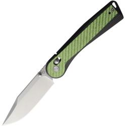 Couteau Rapax Trek Lame Acier VG-10 Manche G10 Noir Carbone Vert Crossbar Lock MK0041CFGN