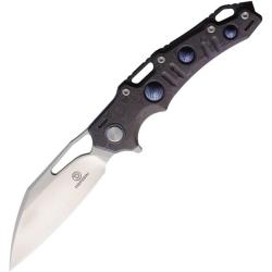 Couteau Defcon Gravity Lame Acier M390 Satin Manche Titane Damas Framelock TF93132
