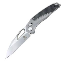 Couteau Defcon Recon Lame Acier M390 Manche Titane Gris Axis Lock STT9132