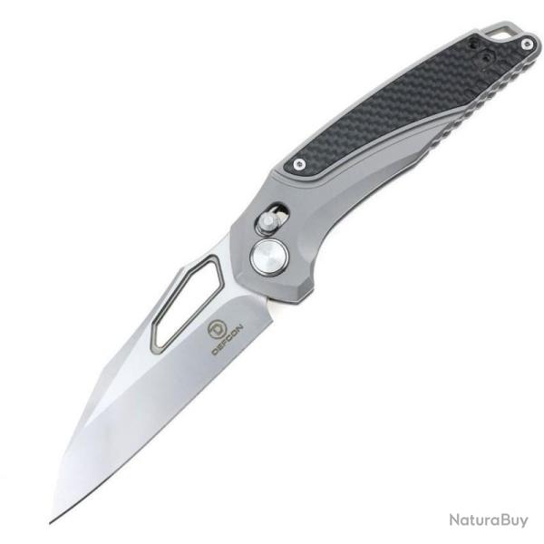 Couteau Defcon Recon Lame Acier M390 Manche Titane Gris Axis Lock STT9132