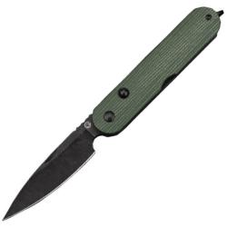Couteau pliant Couteau Rapax Kiki Lame Acier VG-10 Manche Micarta Vert Button Lock MK0011GN