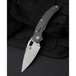 Couteau Bestech Exploit Lame Acier S35VN Manche Titane TigerTexture Frame Lock BTKT2005D