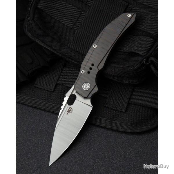 Couteau Bestech Exploit Lame Acier S35VN Manche Titane TigerTexture Frame Lock BTKT2005D