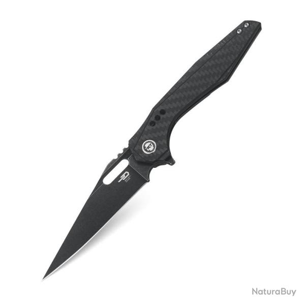 Couteau Bestech Malware Lame Acier S35VN Manche Titane Carbone Noir Frame Lock BTKT1902D