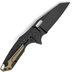 Couteau Bestech Nyxie 3 Lame Acier S35VN Manche Titane Noir Frame Lock BTKT2308B