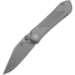 Couteau Bestech Icarus Lame Acier M390 Manche Titane Gris Fonce Frame Lock BTKT2302D