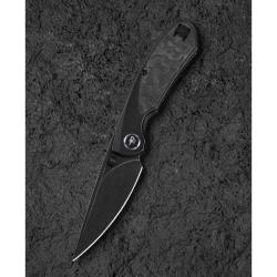 Couteau Bestech Lito Lame Acier M390 Manche Titane Carbone Noir Frame Lock BTKT2307D