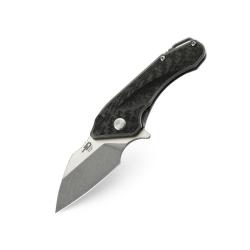 Couteau Bestech Goblin Lame Acier CPM-S35VN Manche Titane Gris Frame Lock BTKT1711E