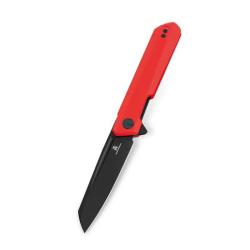 Couteau Bestechman Dundee Sheepfoot D2 G10 Rouge Liner Lock BTKMK09F