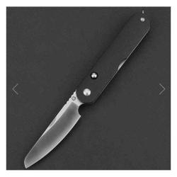 Couteau pliant Couteau Rapax Kiki Lame Acier VG-10 Manche Micarta Noir Button Lock MK0012BK MK0011BK