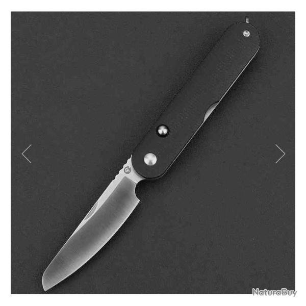 Couteau pliant Couteau Rapax Kiki Lame Acier VG-10 Manche Micarta Noir Button Lock MK0012BK MK0011BK
