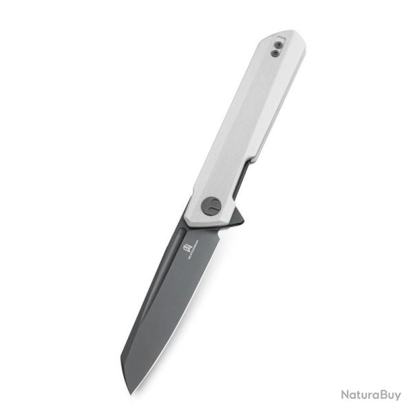 Couteau Bestechman Dundee Sheepfoot Lame Acier D2 Manche G10 Blanc Liner Lock BTKMK09D