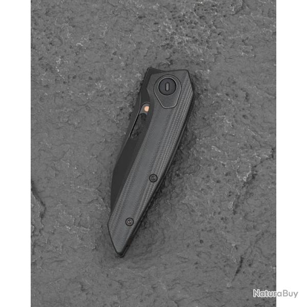 Couteau Bestech VK-Void Lame Acier M-Cut Manche G10 Noir Liner Lock BTKG63E