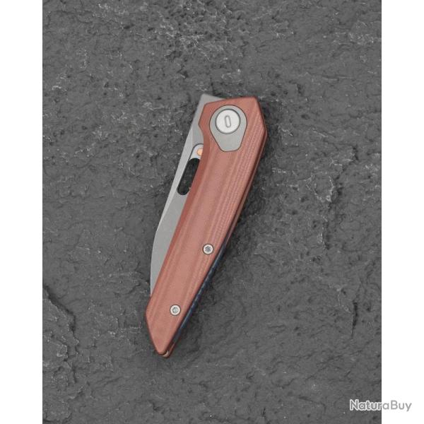 Couteau Bestech VK-Void Lame Acier M-Cut Manche G10 Brun Liner Lock BTKG63D