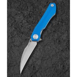 Couteau Bestech Ivy Lame Acier 14C28N Manche G10 Bleu Liner Lock BTKG59B
