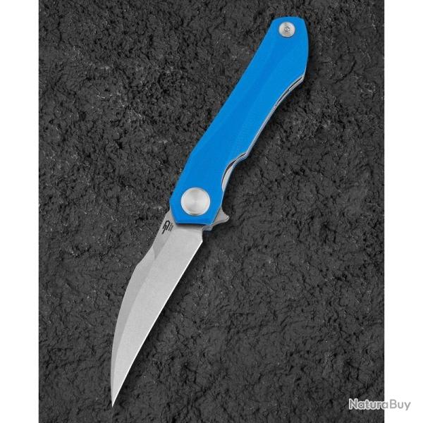 Couteau Bestech Ivy Lame Acier 14C28N Manche G10 Bleu Liner Lock BTKG59B