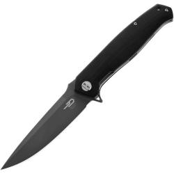 Couteau Bestech Swordfish Lame D2 Titanium Gris Manche G10 Noir Liner Lock BTKG03I
