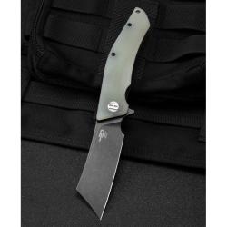 Couteau Bestech Cubis Lame Acier D2 Manche G10 Jade Liner Lock BTKG42E