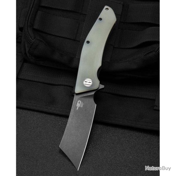 Couteau Bestech Cubis Lame Acier D2 Manche G10 Jade Liner Lock BTKG42E