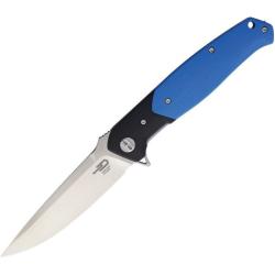 Couteau Bestech Swordfish Lame Acier D2 Manche G10 Noir Bleu Liner Lock BTKG03D