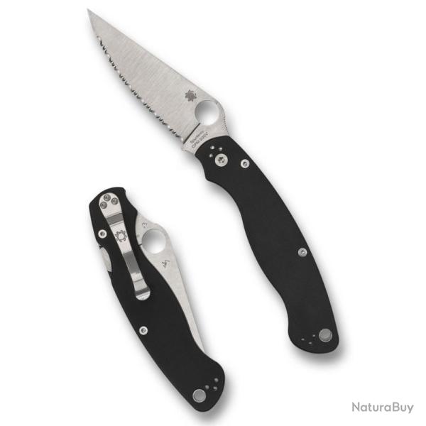 Couteau Spyderco Military 2 Lame CPM S30V SpyderEdge Manche G10 Noir Compression Lock USA SC36GS2