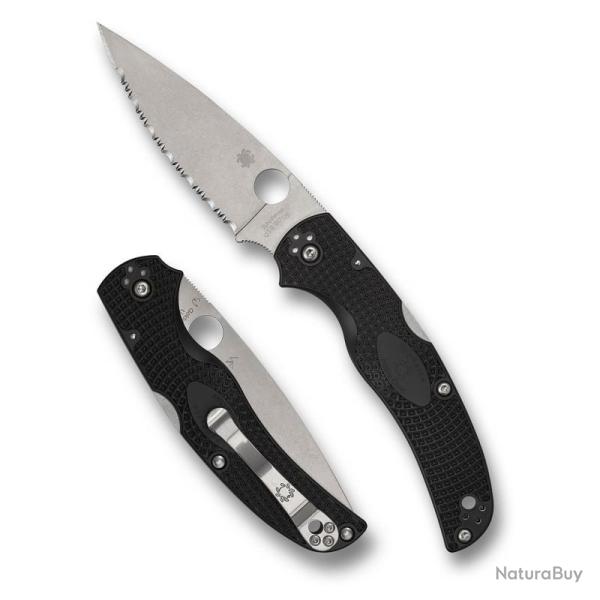 Couteau Spyderco Native Chief Lame Acier CTS BD1N Manche FRN Noir SpyderEdge Lockback SC244SBK