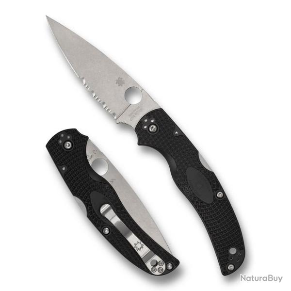 Couteau Pliant Spyderco Native Chief Lame Acier CTS BD1N Manche FRN Noir Lockback SC244PSBK