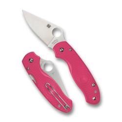 Couteau Pliant Spyderco Para 3 Lame Acier CTS BD1N Manche FRN Rose Compression Lock SC223PPN