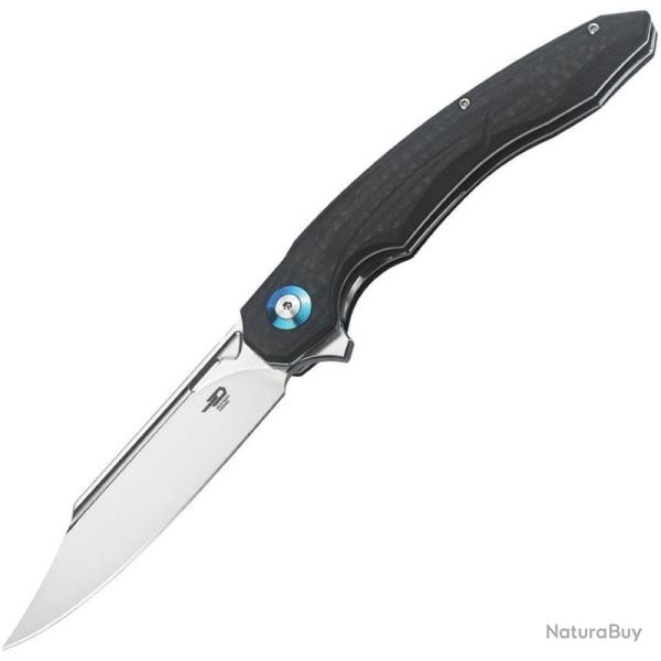Couteau Bestech Fanga Lame Acier D2 Manche Fibre de Carbone G10 Linerlock BTKG18C