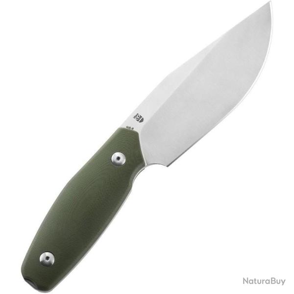 Couteau Bestech Lignum Artis Lame Acier AUS-8 Manche G10 Vert OD �tui Kydex BTKF03B