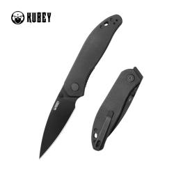 Couteau Pliant Kubey SNUG Lame Acier 14C28N Manche Micarta Noir Liner Lock KUB408G